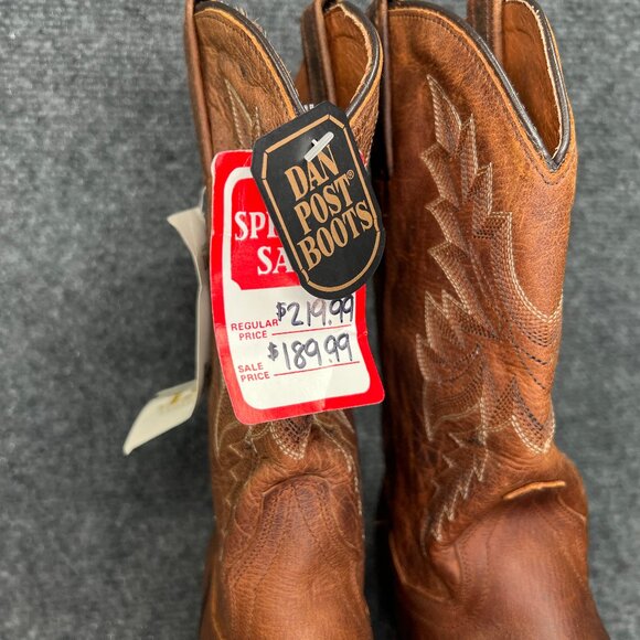 Dan Post Western Boots Women's Size 9 Brown Leather Snip Toe Cowboy Dancing Boot - Picture 5 of 16